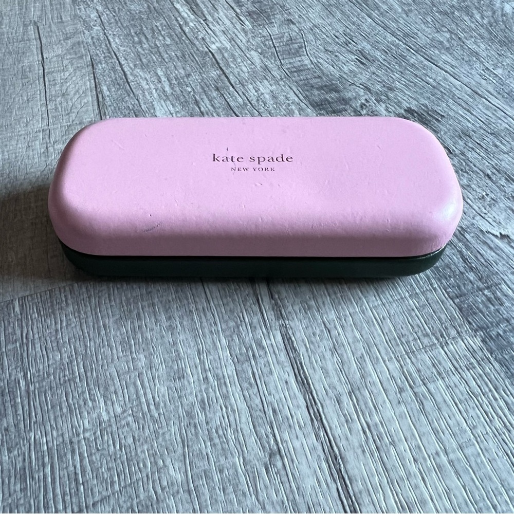 Kate Spade Eye Glass Case Pink Green Gold